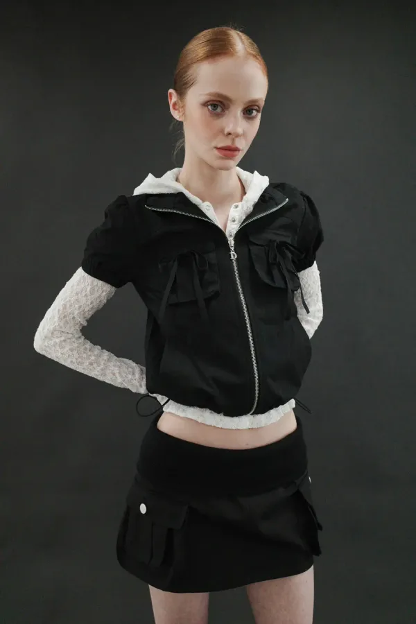 POCKET HALF ZIPUP (BK)