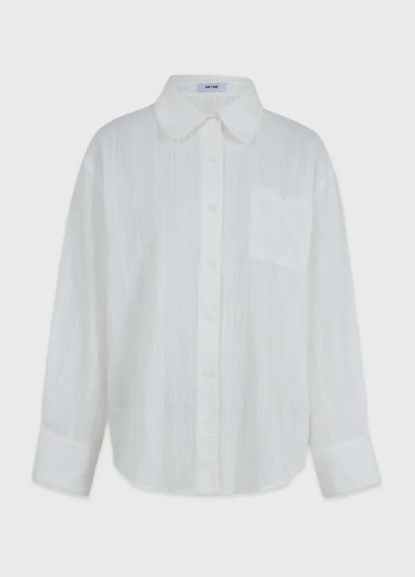 [44-120]  Cordelia Lace-Collar Detail Shirt  코델리아 레이스-카라 디테일 셔츠 (봄-여름-가을-클래식룩-빈티지룩-레이스-스트라이프-빈티지-카라레이스-소매레이스-빅사이즈-자체제작) 