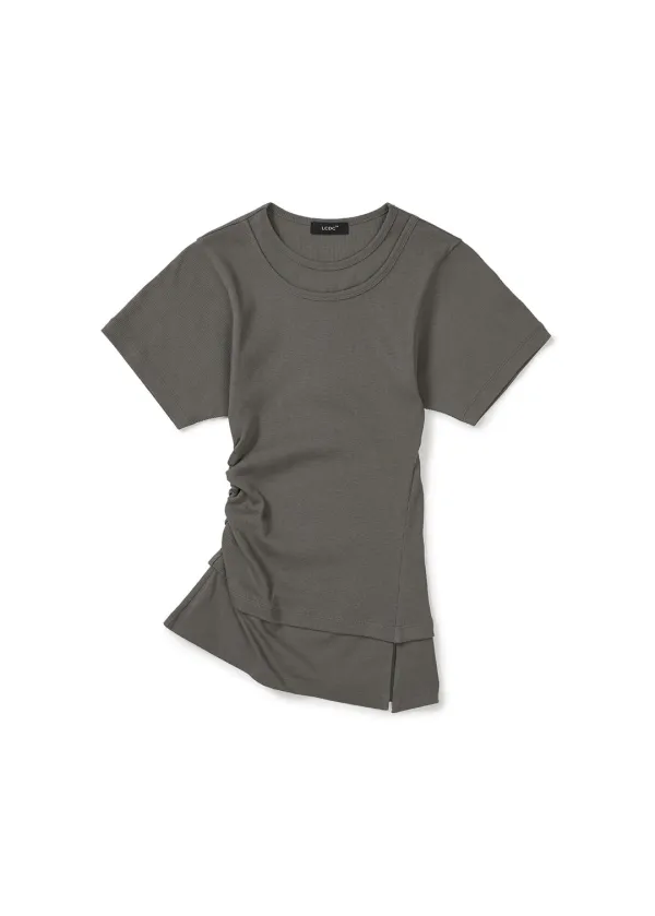 DETAIL SLIM T-SHIRT (GREY)