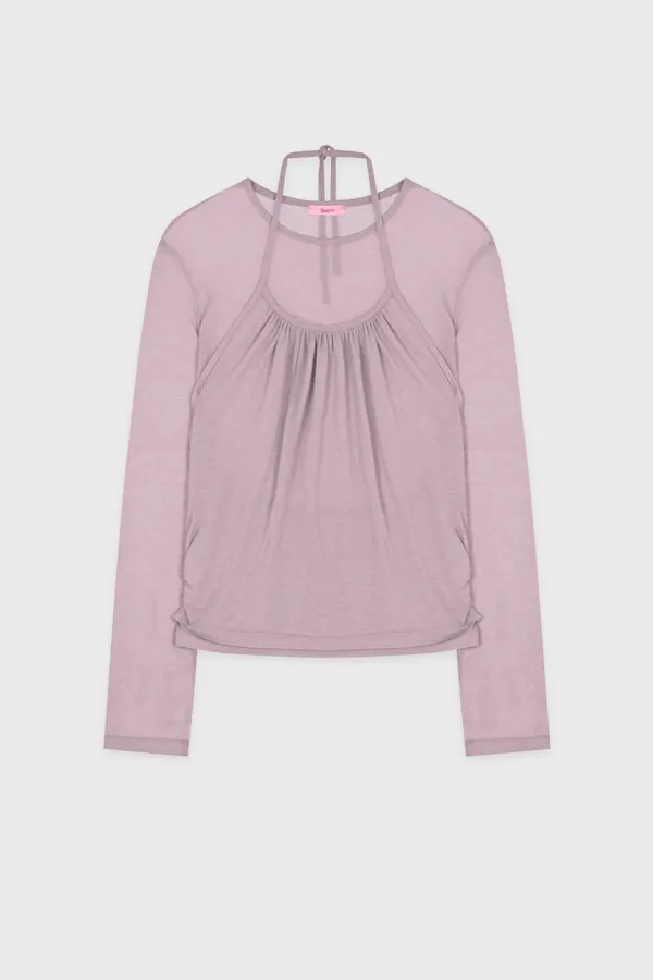 Basic Halter Top Set (Lilac Pink)