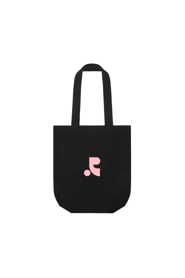 RS LOGO COTTON ECO BAG - BLACK