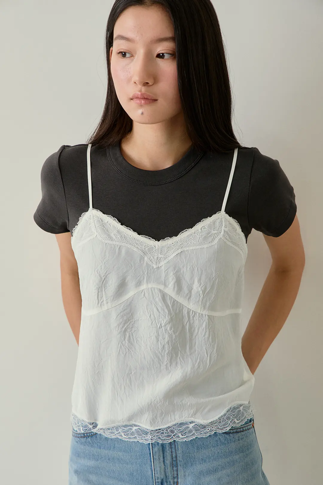 블랭크공삼 camisole lace top (white) 상품 이미지 1