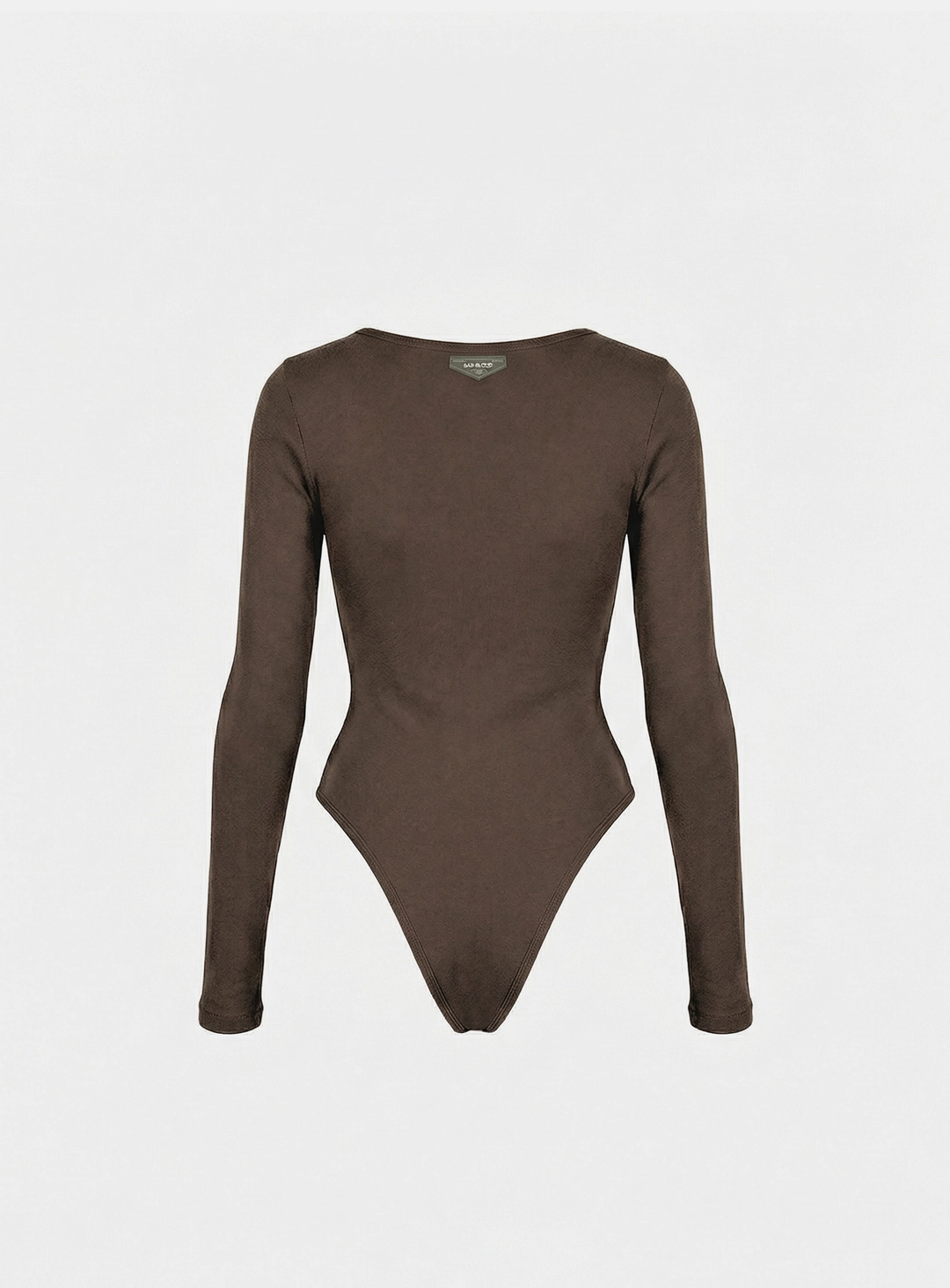 배드블러드 [w-jst26-002] BS Cotton Jersey Henley Neck Bodysuit - Brown 상품 이미지 2