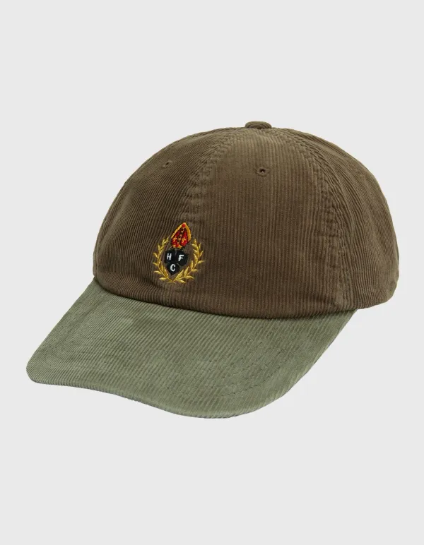 CREST WASHED CORDUROY CAP / Brown-Khaki