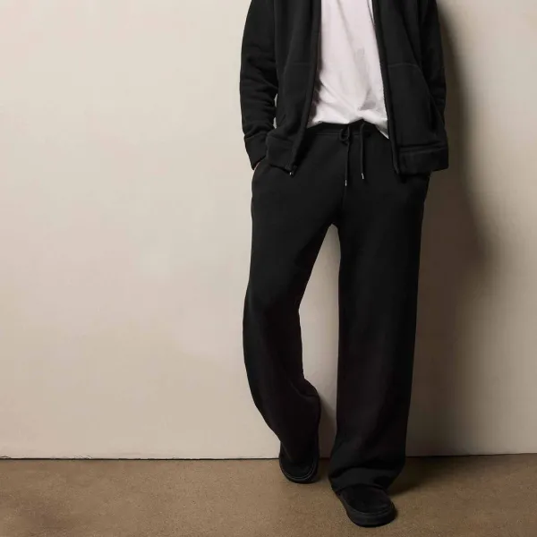 Cozy Straight Sweat Pant - Black