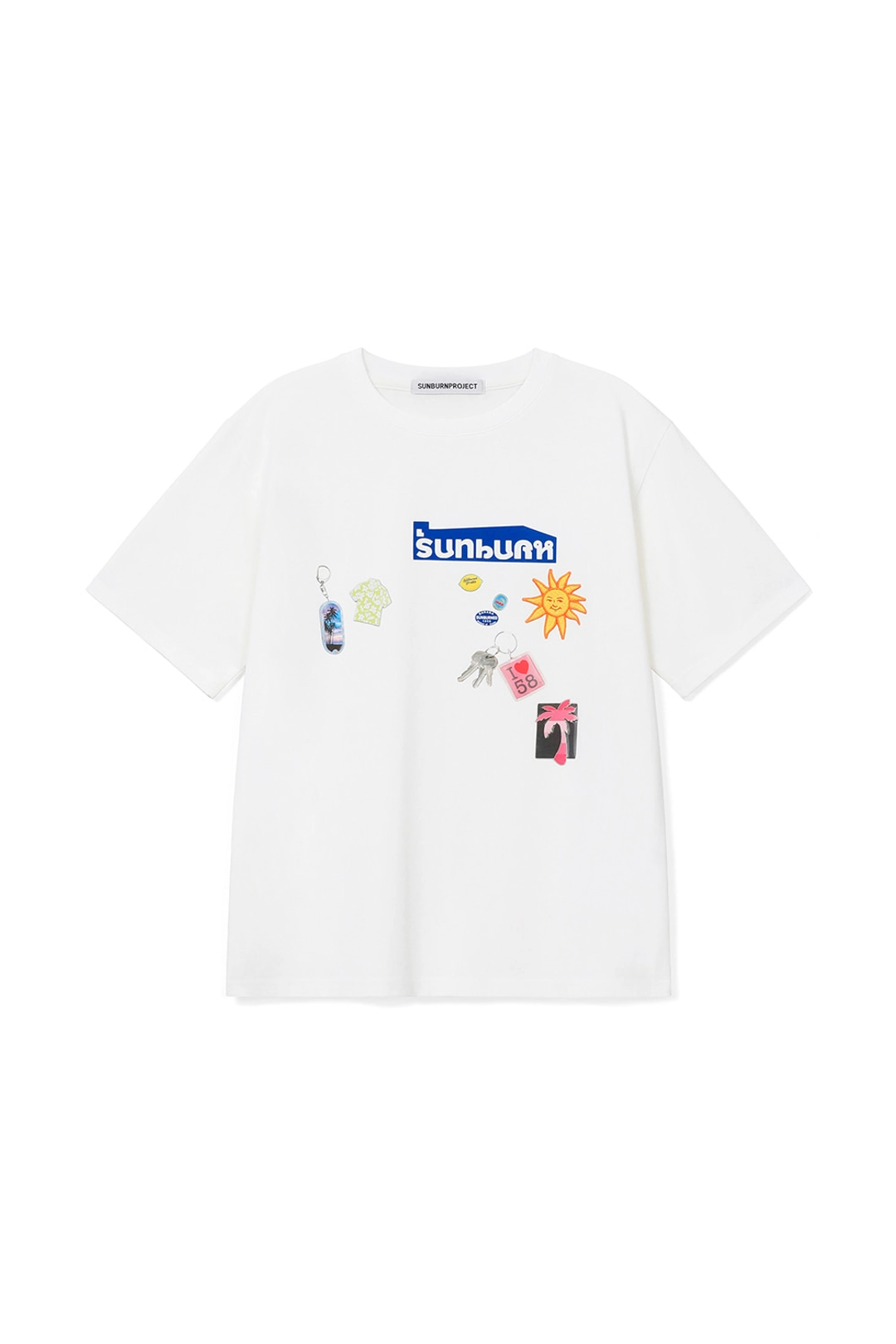 썬번프로젝트 CITY MAGNET OVERFIT T-SHIRT, WHITE 상품 이미지 1