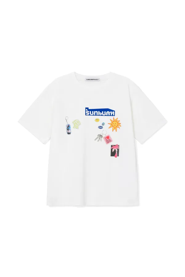 CITY MAGNET OVERFIT T-SHIRT, WHITE