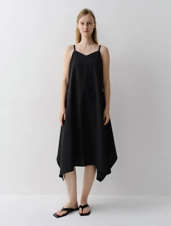 Reese Panel Strap Dress (Black)