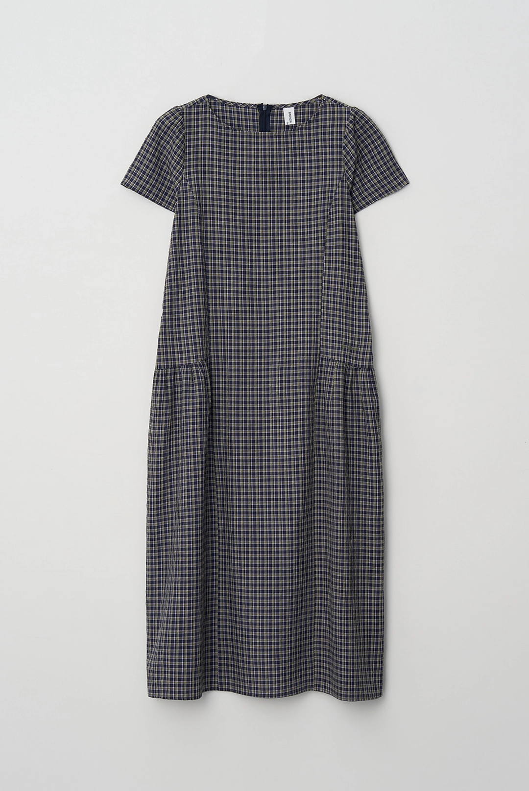 브렌다 브렌든 renee long dress - navy check 상품 이미지 1