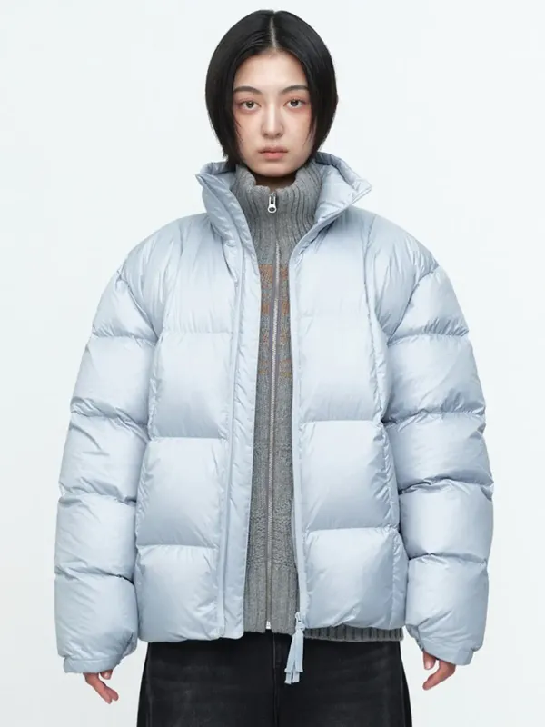 Square Over Fit Puffer [Sky Blue]