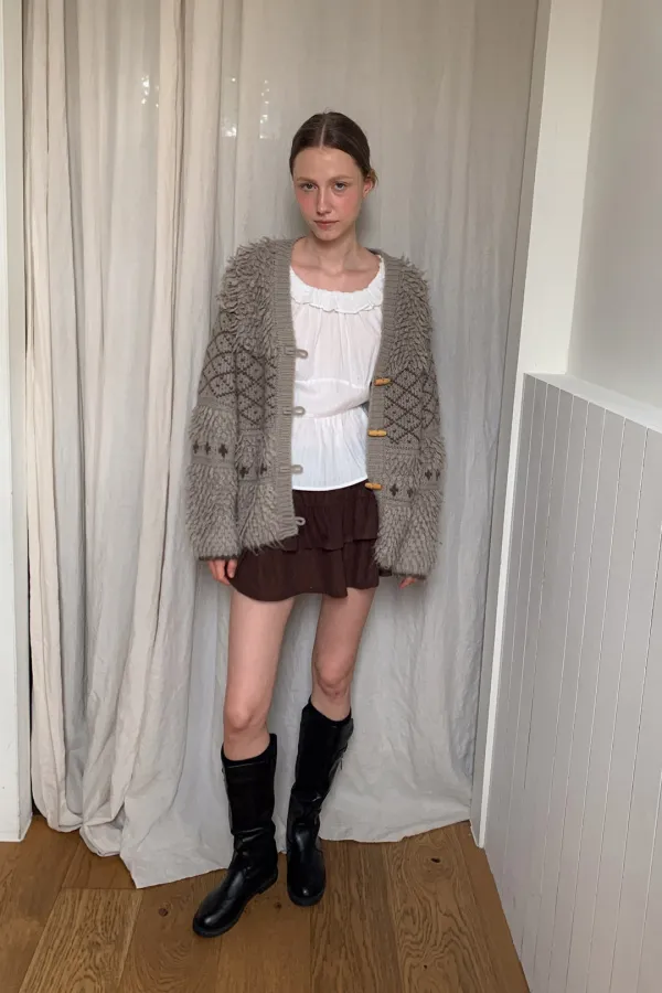 Pave Knit Cardigan / Cocoa