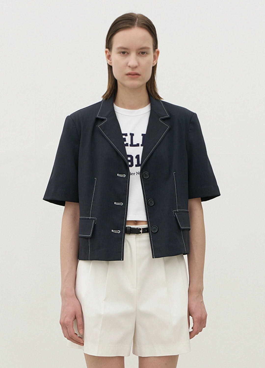 아뜰리에 나인 (JK-2935)ZENA STITCH SHORT JACKET 상품 이미지 3