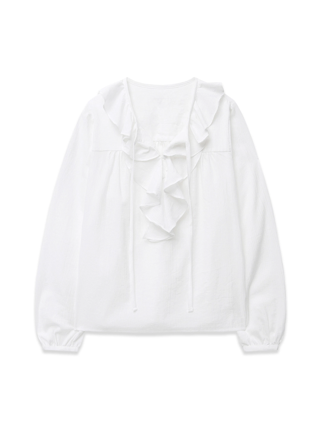 마가린핑거스 RUFFLE STRAP BLOUSE (WHITE) 상품 이미지 1