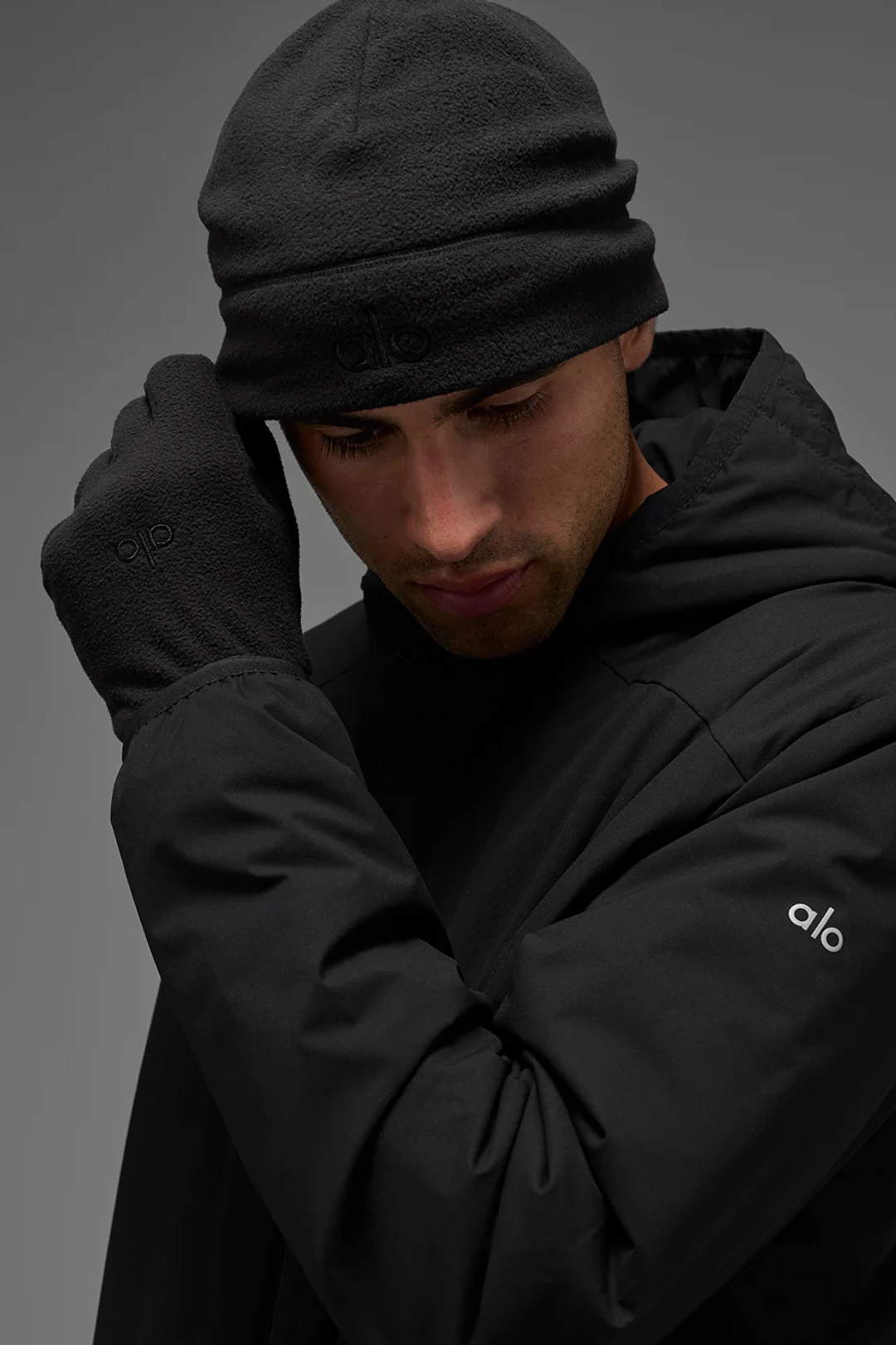 알로요가 Performance Fleece Gloves - Black/Black 상품 이미지 2