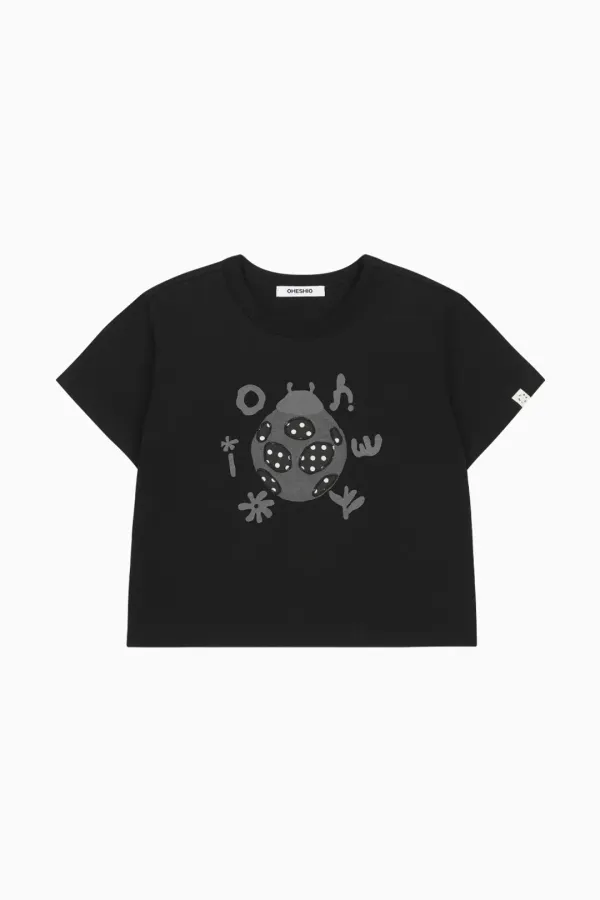 DOT BUG PATCHY T-SHIRT, BLACK