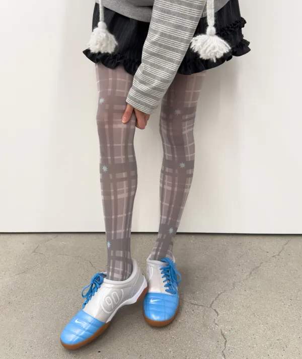 [6차] Frost Plaid Tights [Gray]