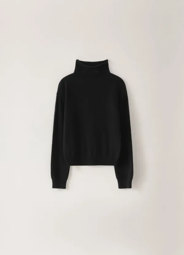 [Limited] Loose Turtleneck Knit - Black