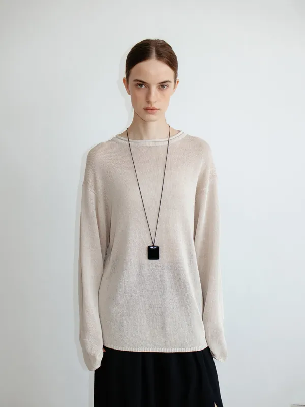TIR PAPER BOAT NECK KNIT_NATURAL