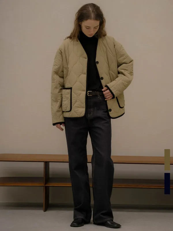 Field wave quilting jacket [KNFW05JP07]_[2color]
