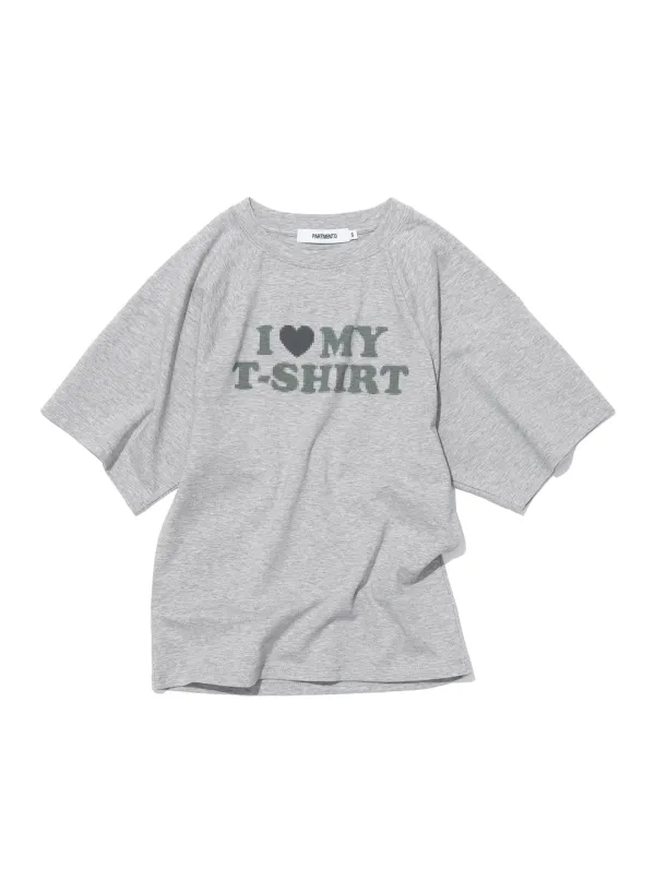 [WOMEN] BAT SLEEVE ILT PRINTED TEE_MELANGE