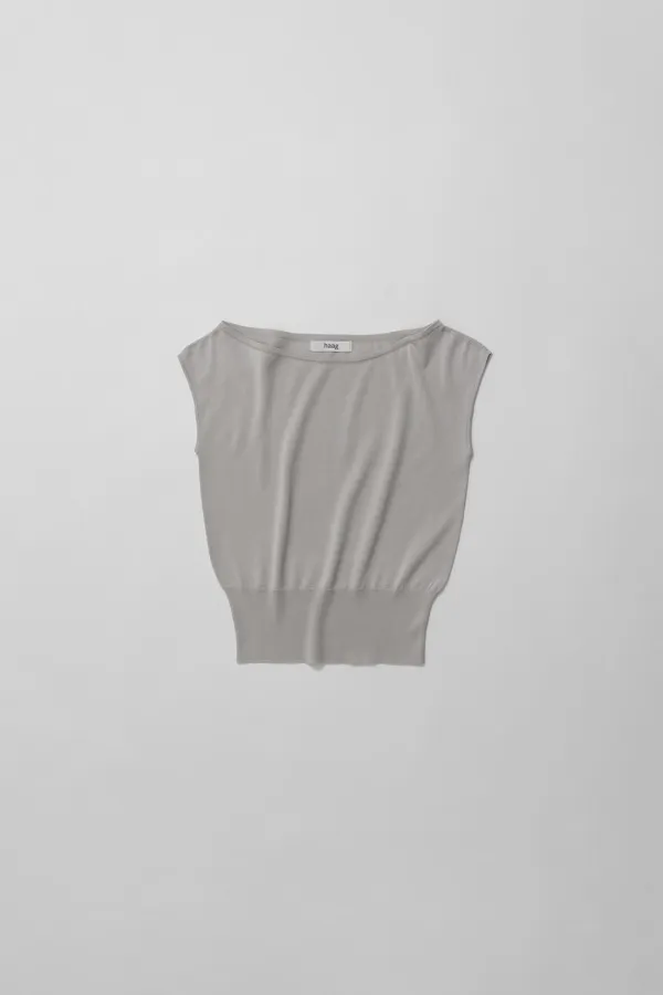 2nd) a drape knit (light grey)