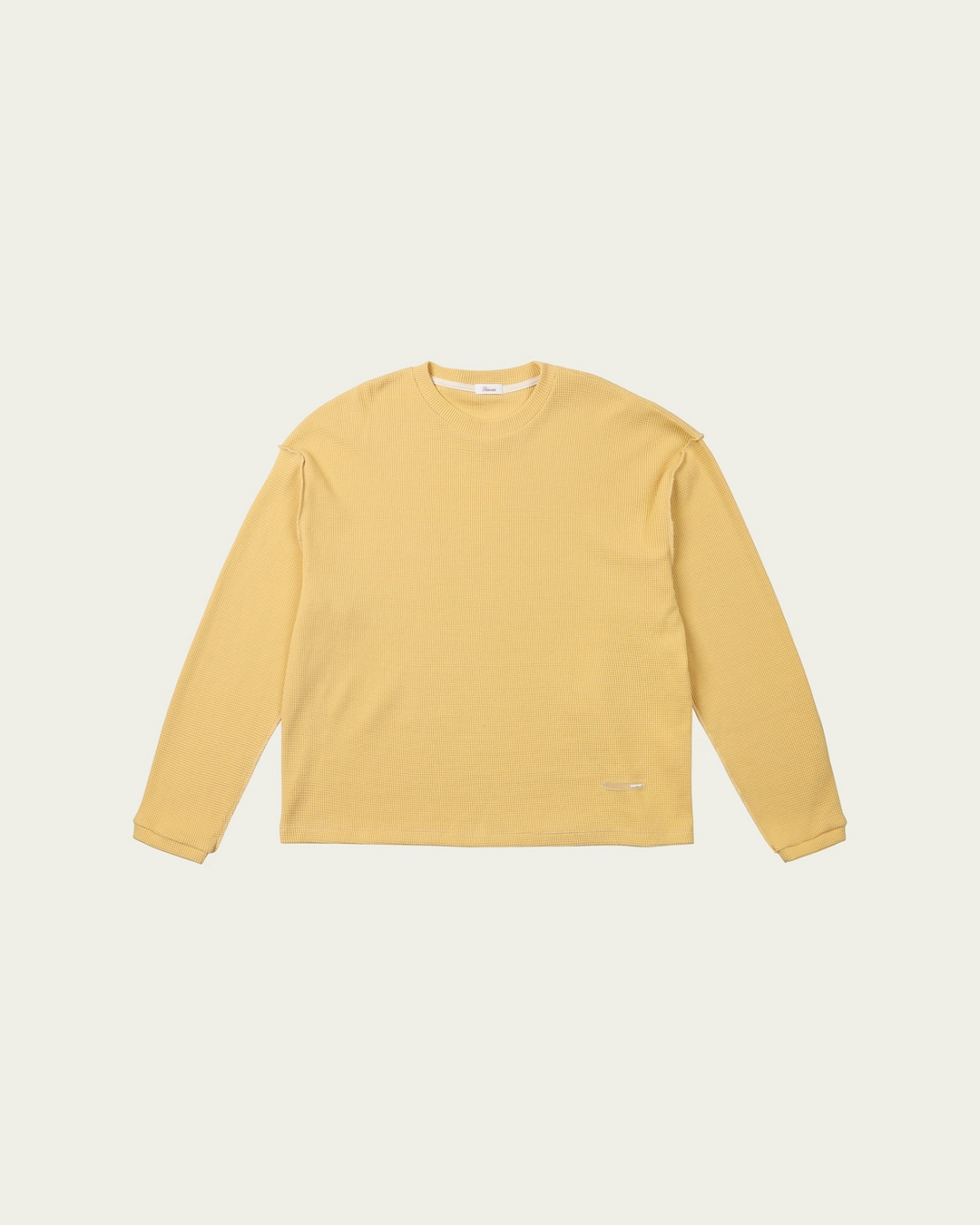 리본빛 (3차) Grid Waffle Tee - Yellow 상품 이미지 1