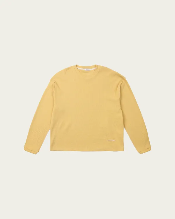 (3차) Grid Waffle Tee - Yellow