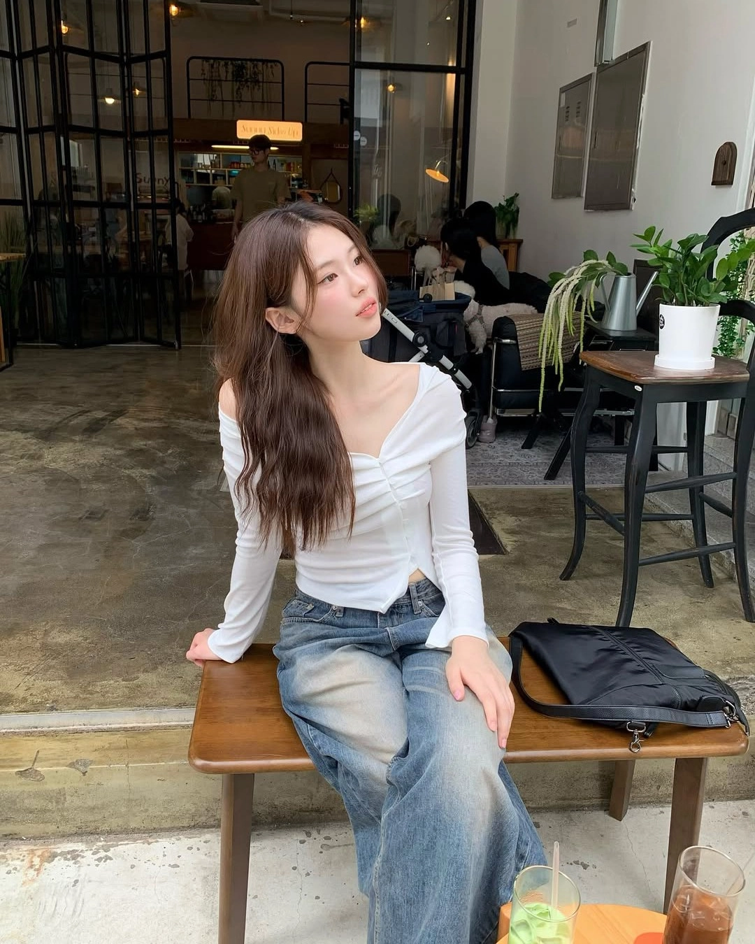 낫유어로즈 @seo_lovlovRin cardigan set (White) 상품 이미지 1