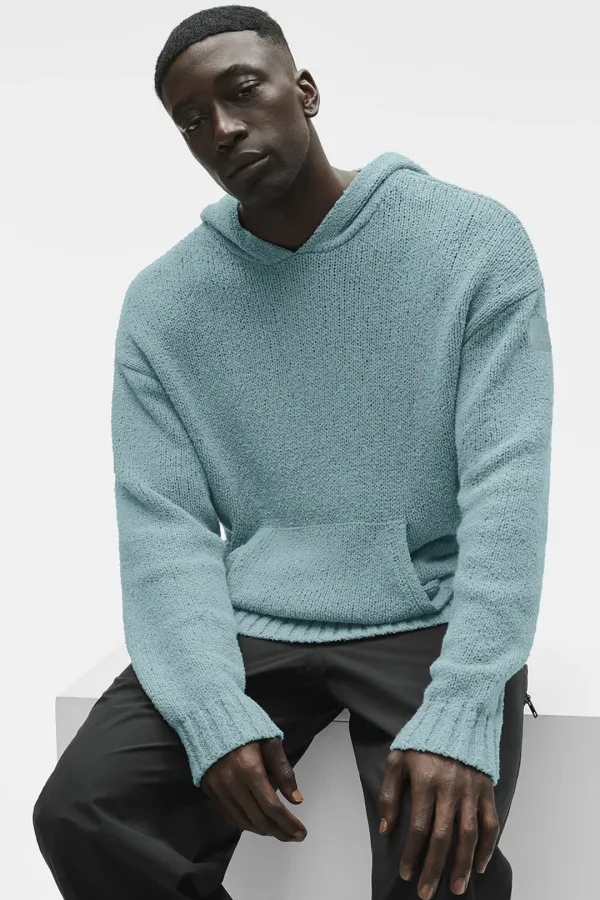Textured Knit Hoodie - Desert Sage