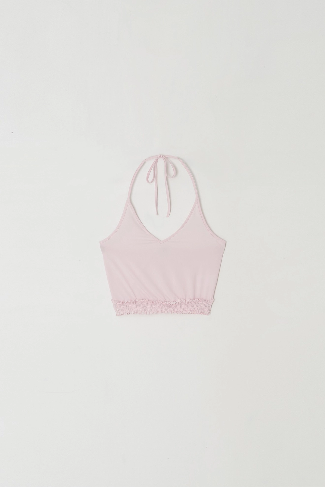 Shirred Halter Top (pink)