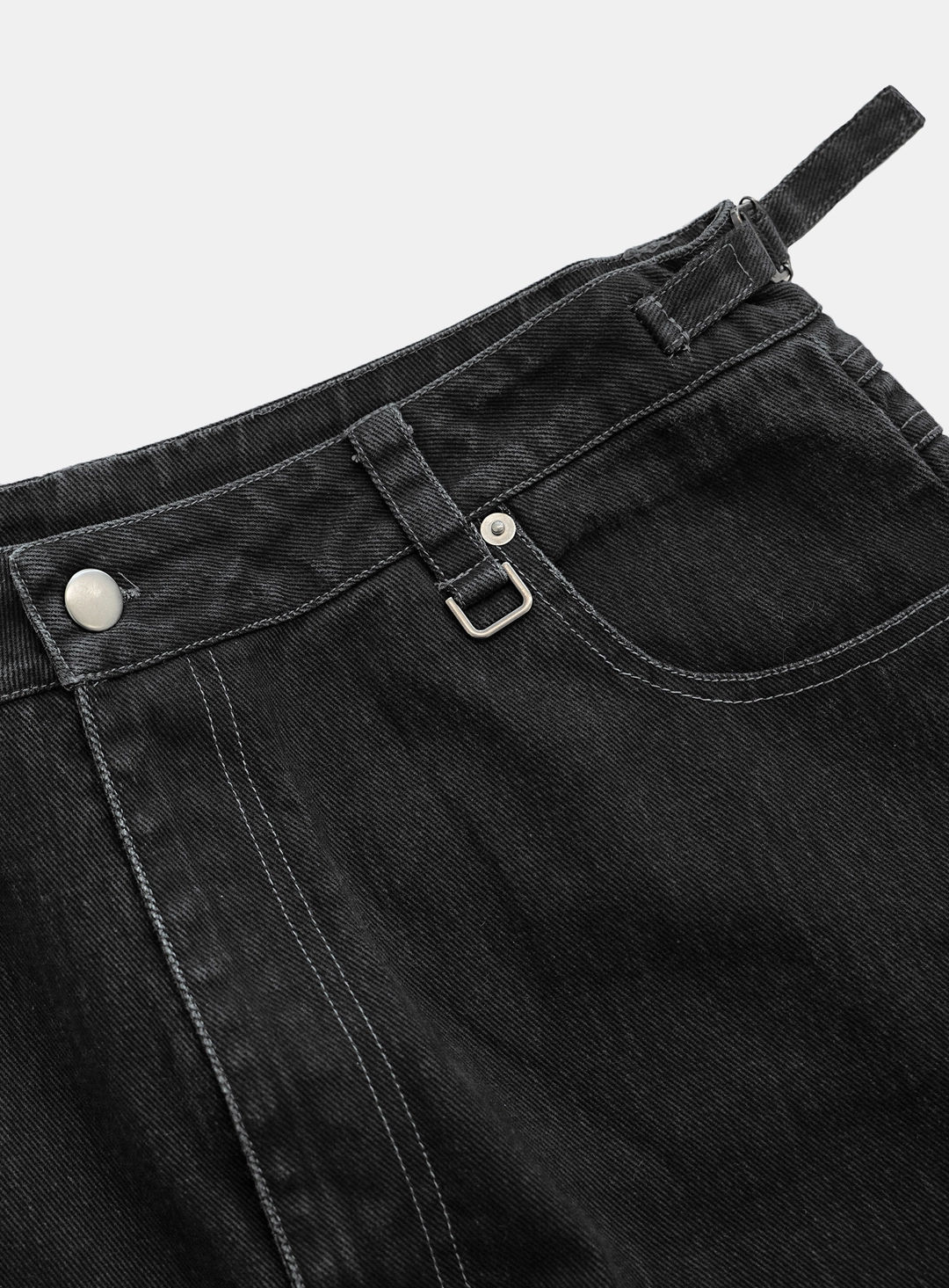 배드블러드 [w-pts26-018] Viper 401 Curved Color Jeans - Charcoal 상품 이미지 2