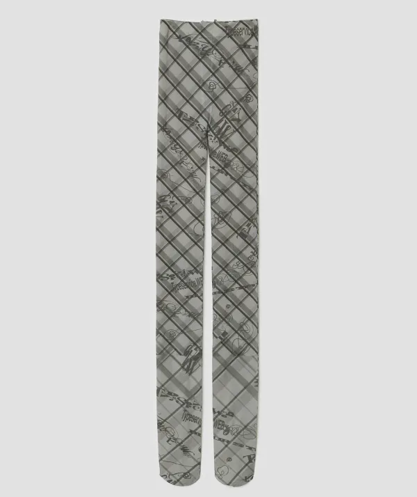 Sketch Grid Tights [Gray]