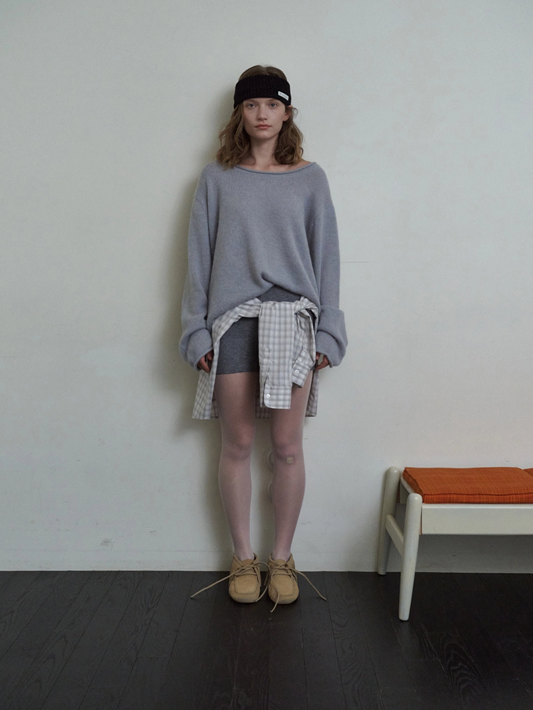 프랑메리코 Modny Alpaca Off-Shoulder Knit - Pale Gray 상품 이미지 1