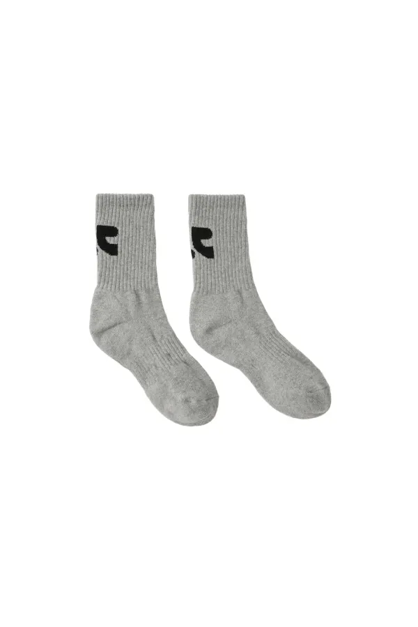 RR LOGO MID SOCKS - GREY