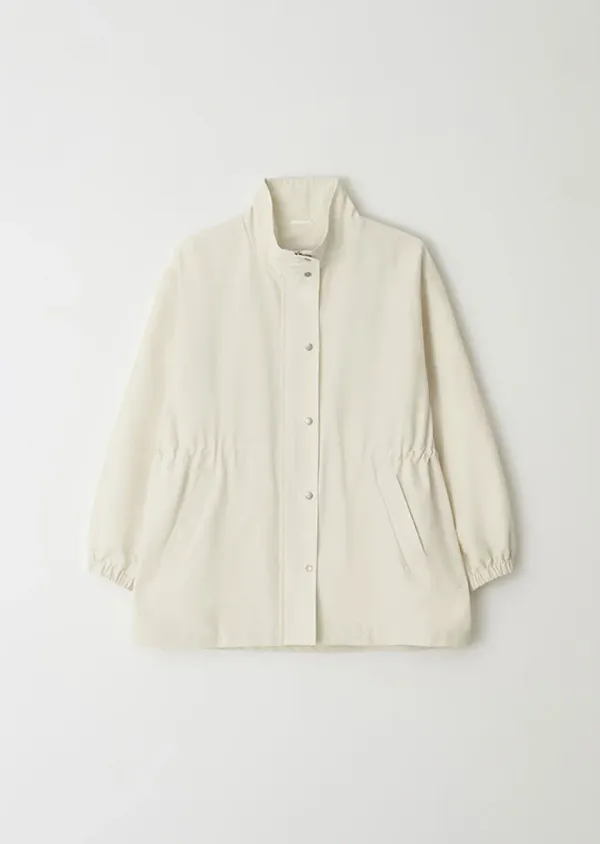 high neck string jumper-cream