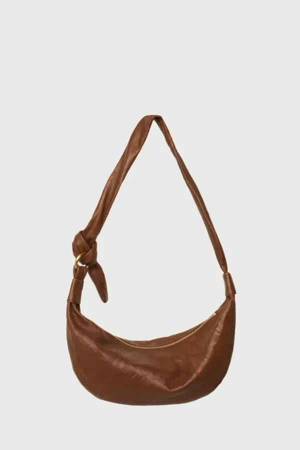 MINI CRESENT HOBO BAG [BROWN]