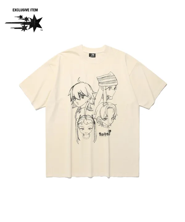 ghost angels head sketch pigment big big tee[white]