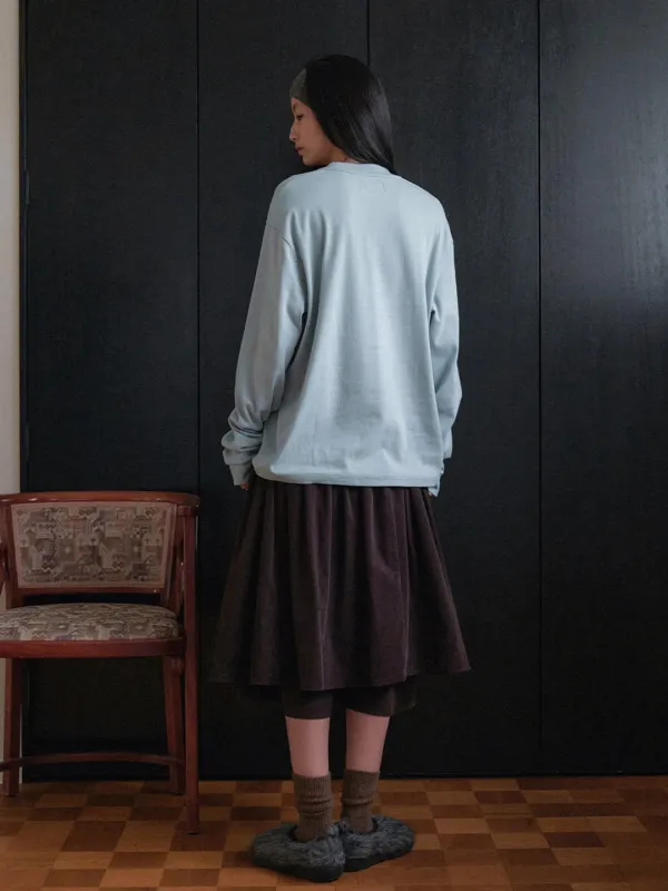 [26FW] Shirring Flare Wrap Skirt - Brown