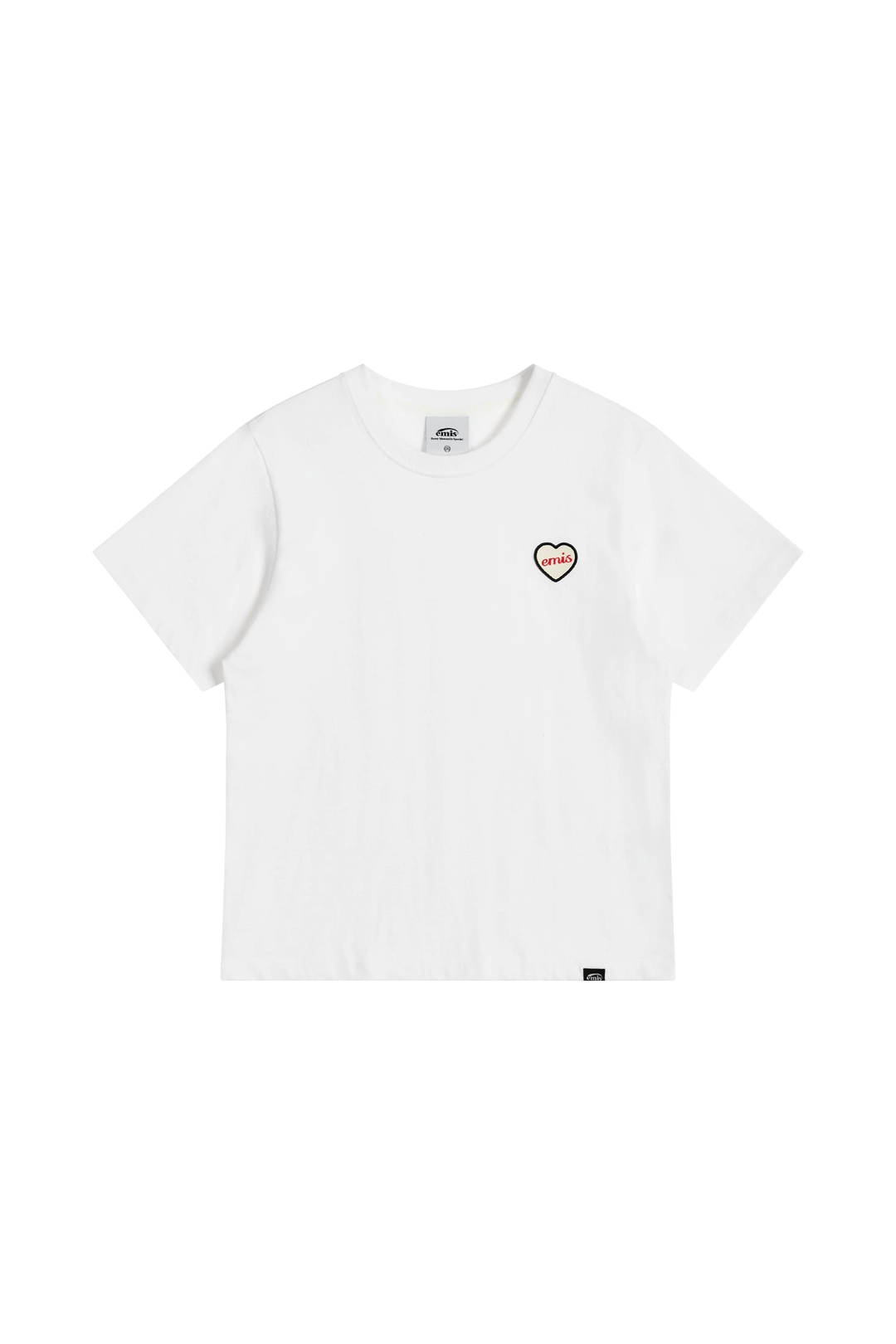 이미스 (W) HEART RUBBER PATCH T-SHIRT-WHITE 상품 이미지 1
