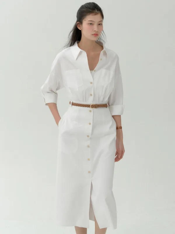 French Shirt Dress-White[XS,S,M 7/1 예약배송]