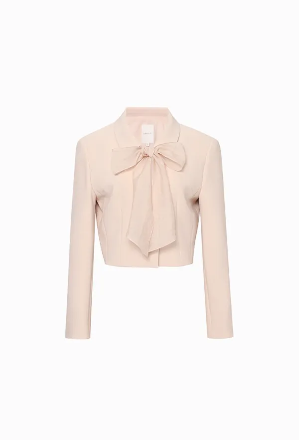 Lucy Tie Jacket (Pink Beige)