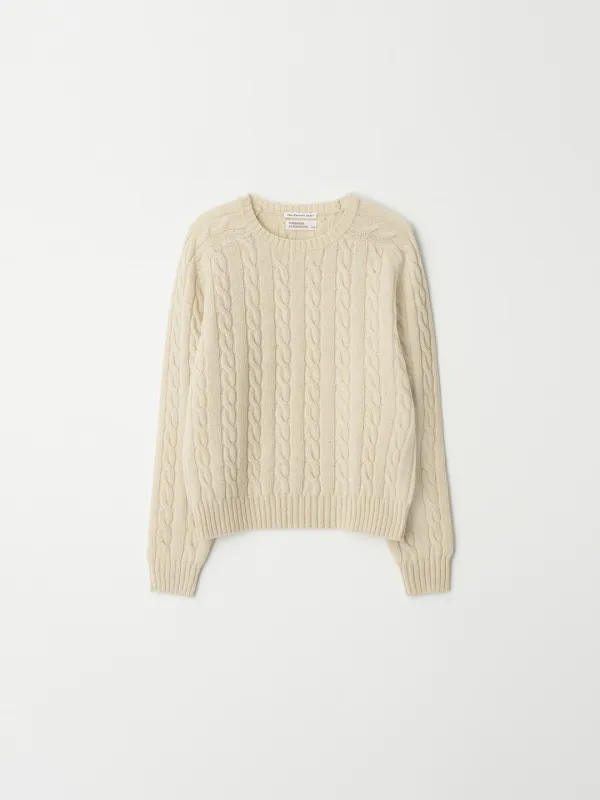 Greta cable knit pullover_ecru