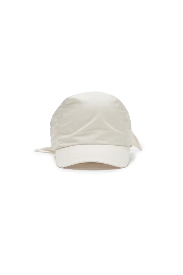PUNCHING PAISLEY SCARF CAP, IVORY