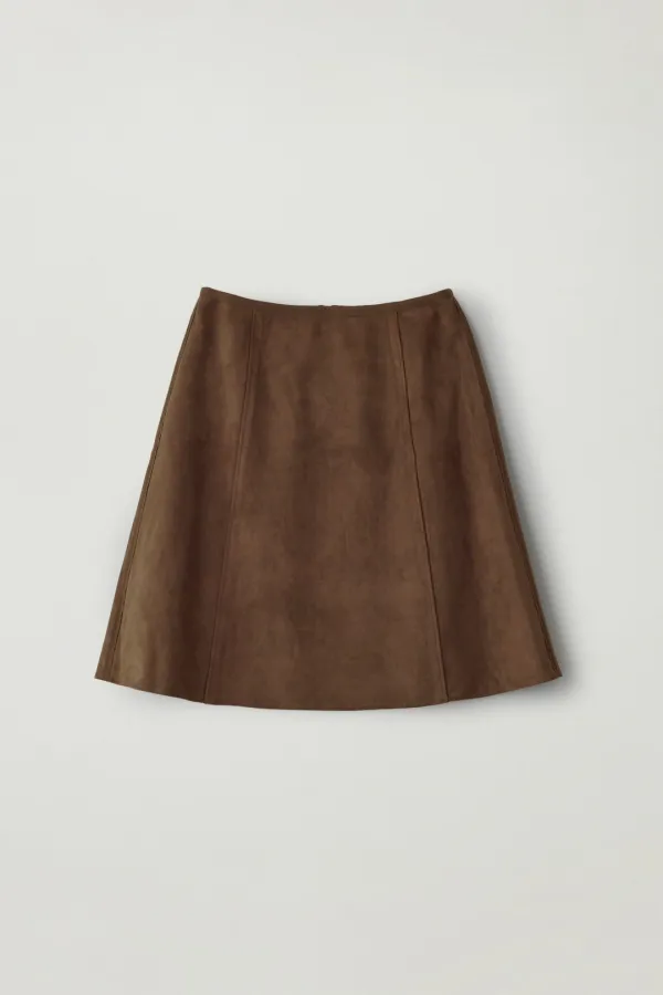 Suede skirt (Camel)
