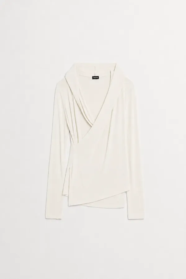 Momo Hoodie Wrap T ivory, brown