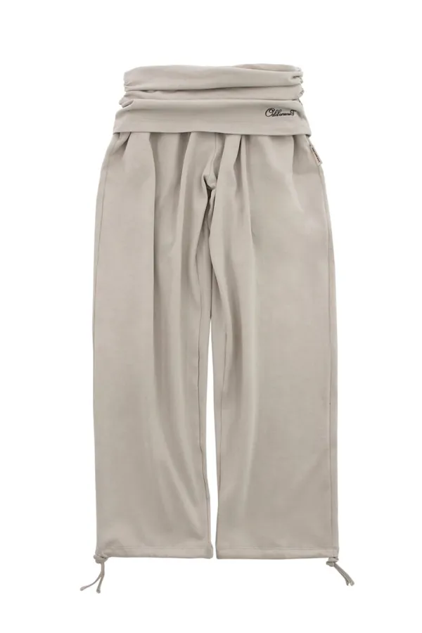 MONO SHIRRING TWO WAY PANTS BEIGE
