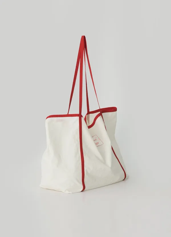 Line summer beach bag_RED