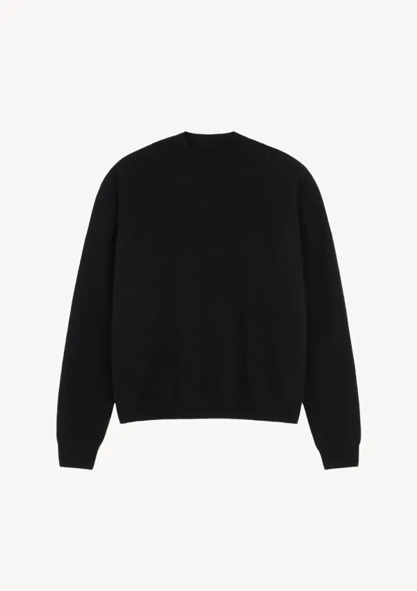 Heim Cashmere Mock Neck Knit in Black