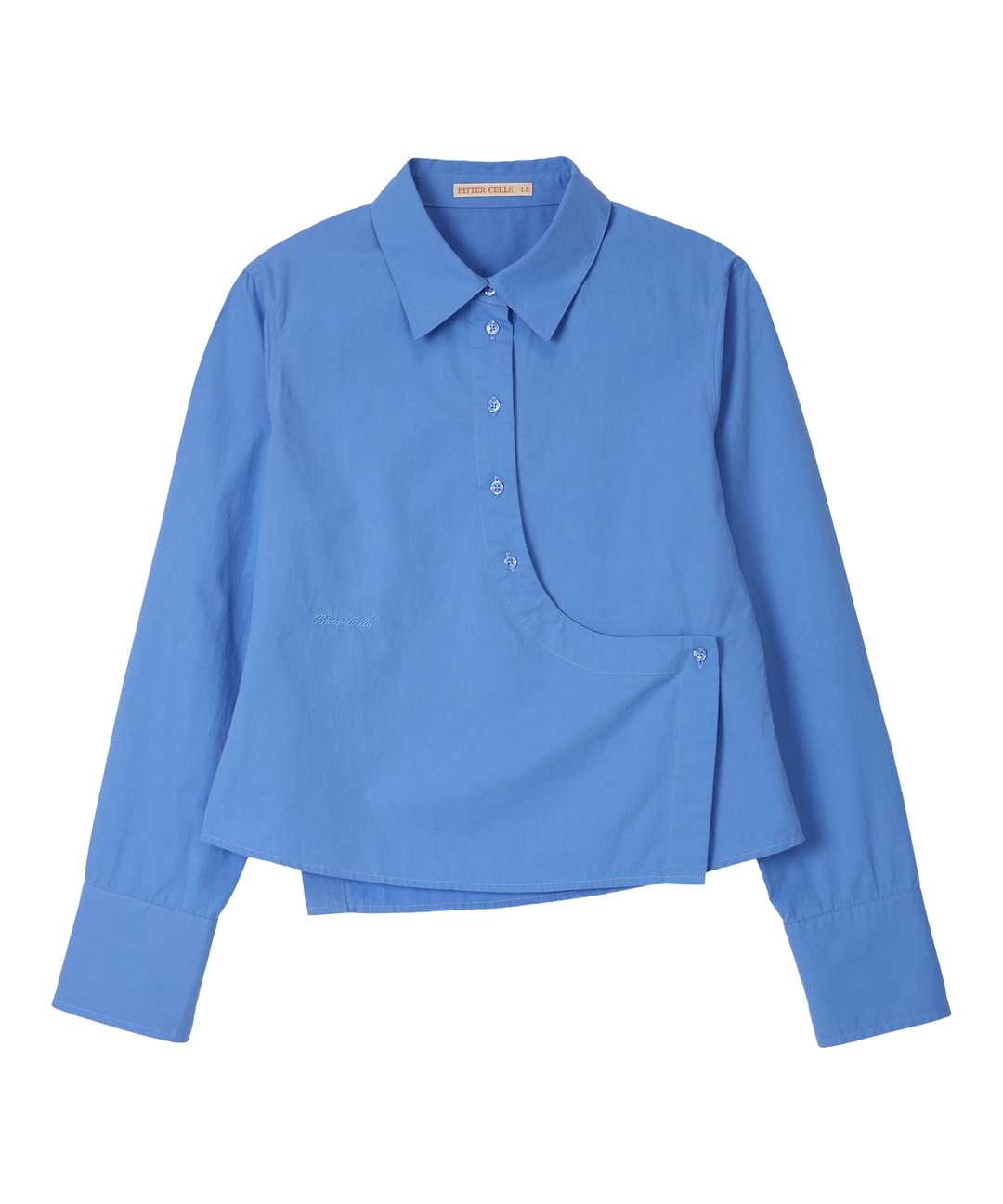 비터셀즈 Twist Crop Shirt-Blue 상품 이미지 1