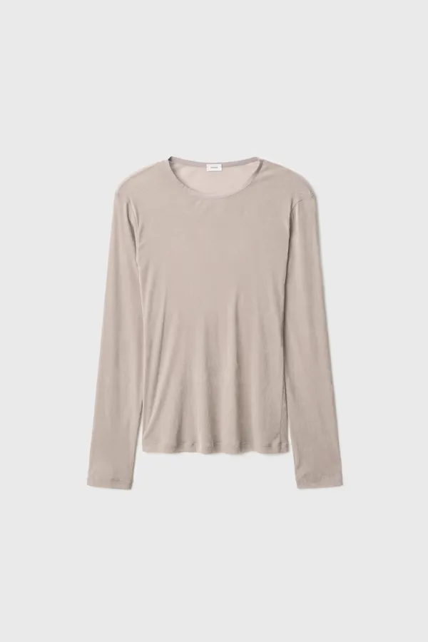 Vintage Velvet T-Shirt (Light Beige / Dark Gray)